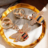 Metal Little Bee Insect Car Keychain For Women Diamondencrusted Pastoral Style