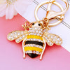 Metal Little Bee Insect Car Keychain For Women Diamondencrusted Pastoral Style