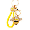 Metal Little Bee Insect Car Keychain For Women Diamondencrusted Pastoral Style