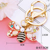 Metal Little Bee Insect Car Keychain For Women Diamondencrusted Pastoral Style