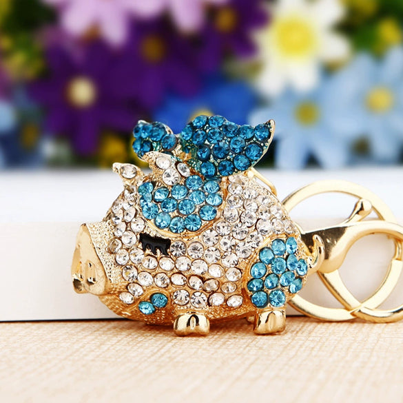 Metal Little Donkey Keychain For Women Diamondencrusted Bag Pendant