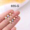 Metal Love Ear Nail Electroplating Heart Pattern Women's Fashion Puncture Earrings