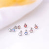 Metal Love Ear Nail Electroplating Heart Pattern Women's Fashion Puncture Earrings
