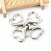 Metal Love Heart Shaped Electroplated Jewelry Buckle Accessories For Necklace Bracelet Bag