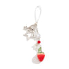 Metal Loveshaped And Starshaped Strawberry And Tulip Pendant Keychain And Mobile Phone Chain With Electroplating