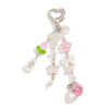 Metal Loveshaped And Starshaped Strawberry And Tulip Pendant Keychain And Mobile Phone Chain With Electroplating
