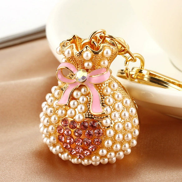 Metal Lucky Bag Pattern Car Keychain For Women Creative Bag Pendant