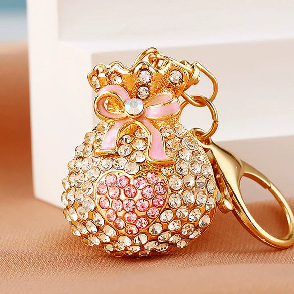 Metal Lucky Bag Pattern Car Keychain For Women Creative Bag Pendant
