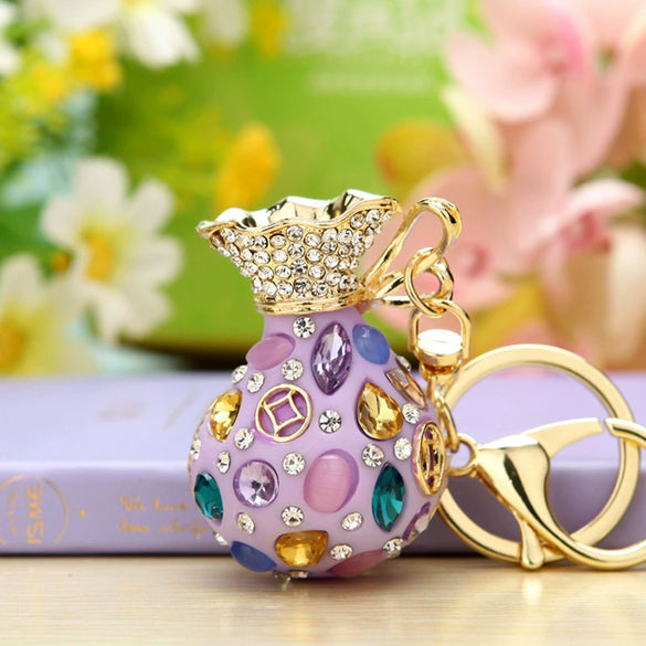Metal Lucky Bag Pattern Car Keychain For Women Creative Bag Pendant