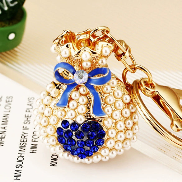 Metal Lucky Bag Pattern Car Keychain For Women Creative Bag Pendant