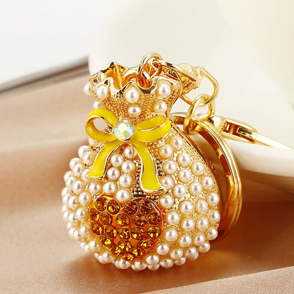 Metal Lucky Bag Pattern Car Keychain For Women Creative Bag Pendant