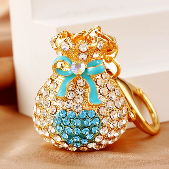 Metal Lucky Bag Pattern Car Keychain For Women Creative Bag Pendant