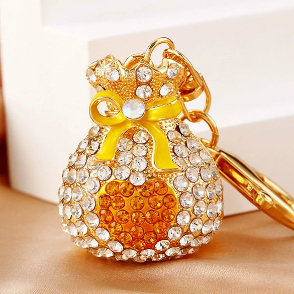 Metal Lucky Bag Pattern Car Keychain For Women Creative Bag Pendant