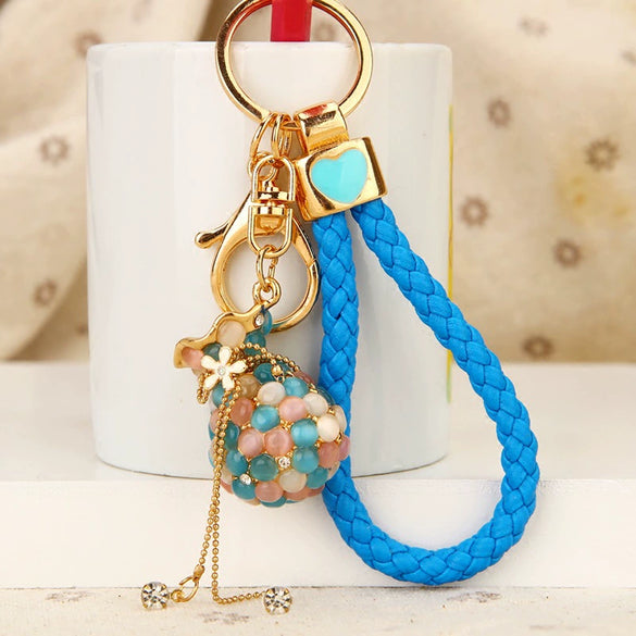 Metal Lucky Bag Pattern Cute Female Cartoon Keychain Pendant