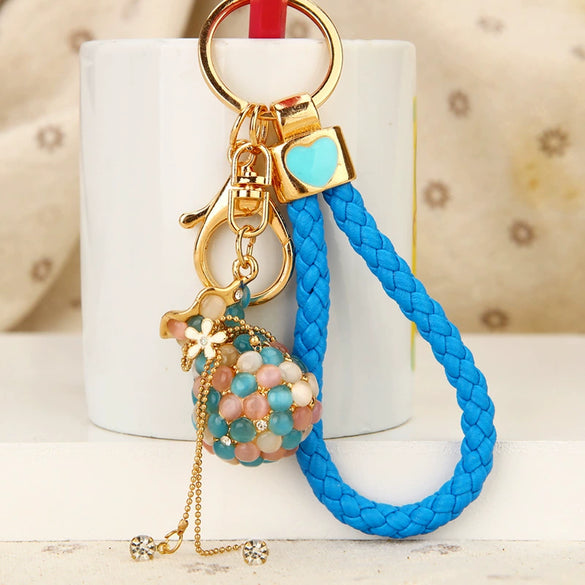 Metal Lucky Bag Pattern Cute Female Cartoon Keychain Pendant