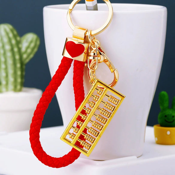 Metal Lucky Charm Abacus Women's Keychain Bag Pendant