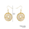 Metal Mesh Braided Geometric Earrings For Women With Highend Style
