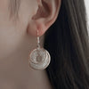 Metal Mesh Braided Geometric Earrings For Women With Highend Style