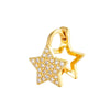 Metal Microencrusted Zircon Fivepointed Star Geometric Sweet Style Electroplated Women's Earrings