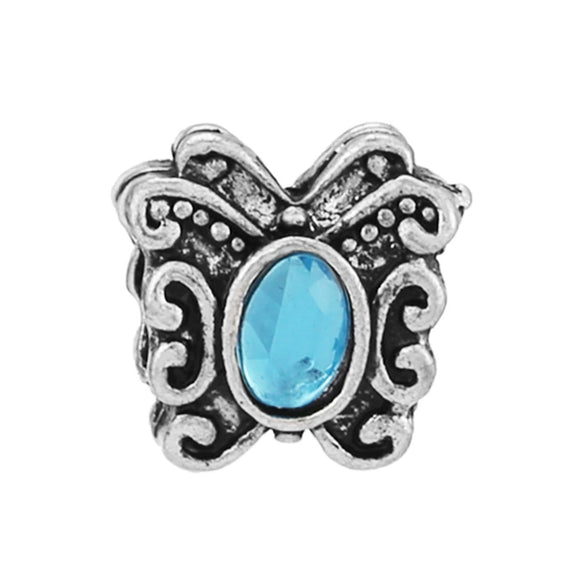 Metal Microinlaid Totem Pattern Large Hole Beads Jewelry Accessories For Girls' Fashion Bracelet With Electroplating Treatment