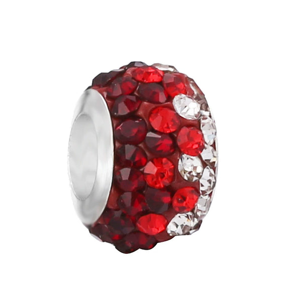 Metal Microinlaid Totem Pattern Large Hole Beads Jewelry Accessories For Girls' Fashion Bracelet With Electroplating Treatment