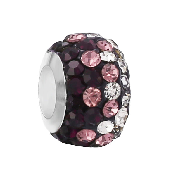 Metal Microinlaid Totem Pattern Large Hole Beads Jewelry Accessories For Girls' Fashion Bracelet With Electroplating Treatment