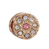 Metal Microinlaid Totem Pattern Large Hole Beads Jewelry Accessories For Girls' Fashion Bracelet With Electroplating Treatment