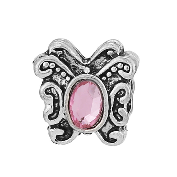 Metal Microinlaid Totem Pattern Large Hole Beads Jewelry Accessories For Girls' Fashion Bracelet With Electroplating Treatment