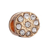 Metal Microinlaid Totem Pattern Large Hole Beads Jewelry Accessories For Girls' Fashion Bracelet With Electroplating Treatment