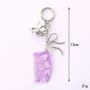 Metal Mini Comb Keychain Pendant Love Luggage Mobile Phone Hanging Semimanual Simple Style