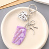 Metal Mini Comb Keychain Pendant Love Luggage Mobile Phone Hanging Semimanual Simple Style