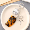 Metal Mini Comb Keychain Pendant Love Luggage Mobile Phone Hanging Semimanual Simple Style