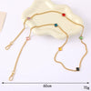 Metal Minimalist Colorful Crystal Fourleaf Clover Phone Pendant And Crossbody Chain Purely Handmade