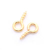 Metal Natural Geometric Sheep's Eye Screw Horn Round Head Hanging Ring Selftapping Thread Nail Small Hook Pendant Diy Handmade Jewelry Accessories