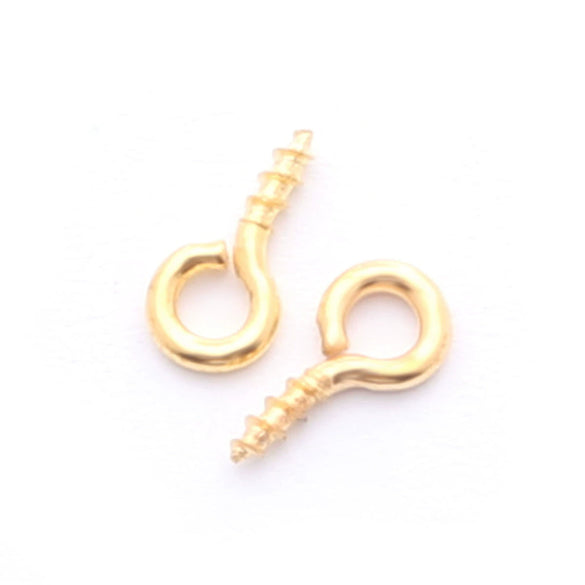 Metal Natural Geometric Sheep's Eye Screw Horn Round Head Hanging Ring Selftapping Thread Nail Small Hook Pendant Diy Handmade Jewelry Accessories