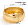 Metal Niche Liquid Metal Beat Pattern Spring Buckle Wide Bracelet With Electroplating
