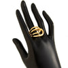 Metal Niche Liquid Metal Beat Pattern Spring Buckle Wide Bracelet With Electroplating