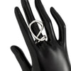Metal Niche Liquid Metal Beat Pattern Spring Buckle Wide Bracelet With Electroplating