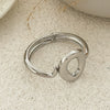 Metal Niche Liquid Metal Beat Pattern Spring Buckle Wide Bracelet With Electroplating