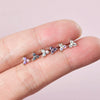 Metal Opal Zircon Triangle Ear Nail With Diamond Design Stainless Steel
