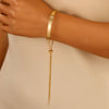 Metal Open Leaf Design Women's Bracelet Ring Jewelry Set With Electroplating