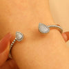 Metal Open Leaf Design Women's Bracelet Ring Jewelry Set With Electroplating