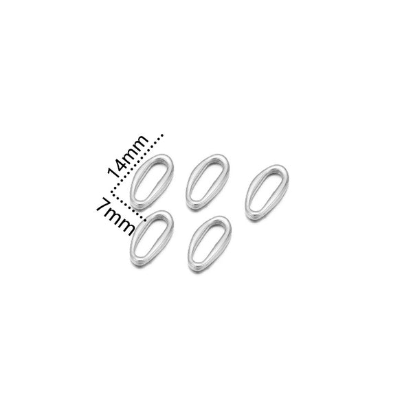 Metal Oval Specialshaped Ring Jewelry Accessories Electroplated Pendant For Diy Earrings Bracelet Necklace