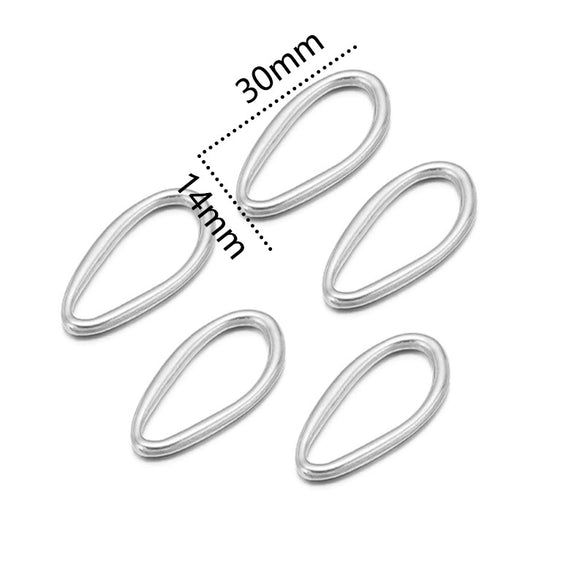 Metal Oval Specialshaped Ring Jewelry Accessories Electroplated Pendant For Diy Earrings Bracelet Necklace