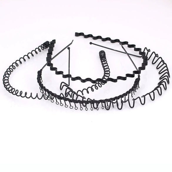 Metal Painted Hair Band Unisex Wave Head Band