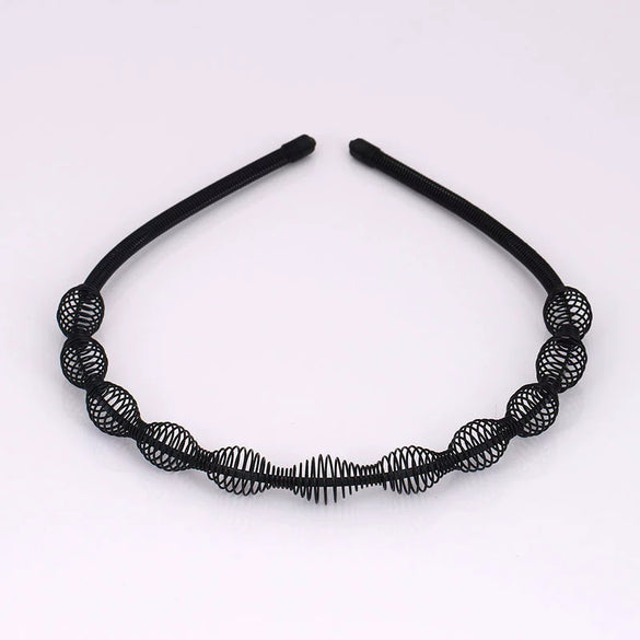 Metal Painted Hair Band Unisex Wave Head Band
