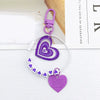 Metal Peach Heart Keychain Pendant Modern And Minimalist Baking Paint Decorative Pendant