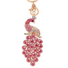 Metal Peacock Rhinestone Keychain And Bag Pendant For Women Wholesale