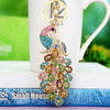 Metal Peacock Rhinestone Keychain And Bag Pendant For Women Wholesale