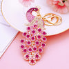 Metal Peacock Rhinestone Keychain And Bag Pendant For Women Wholesale